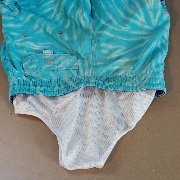 Lands' End Boys Blue Tye-dye Swim Shorts Size M - Picture 8 of 8